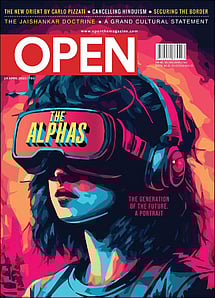 open magazine cover