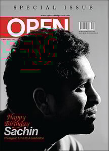 open magazine cover