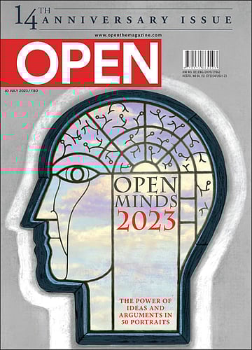 open magazine cover