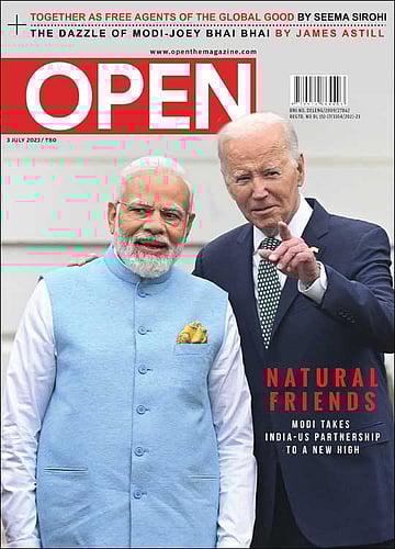 open magazine cover