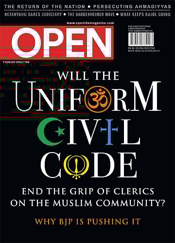 open magazine cover
