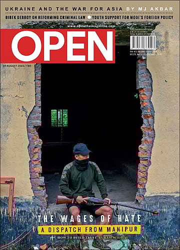 open magazine cover
