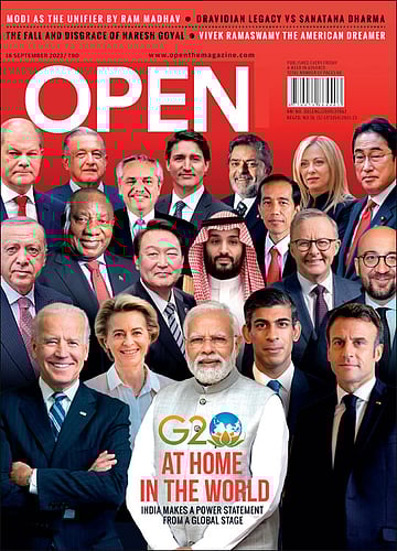 open magazine cover