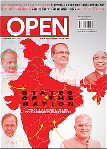 open magazine cover