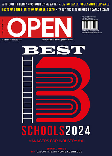 open magazine cover
