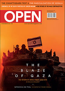open magazine cover