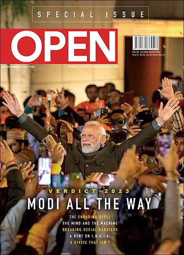 open magazine cover