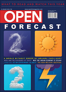 open magazine cover