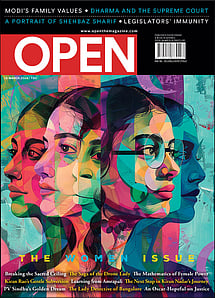 open magazine cover