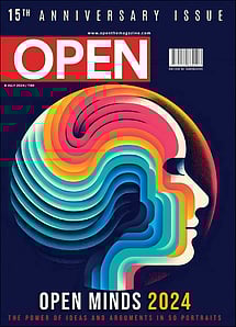 open magazine cover