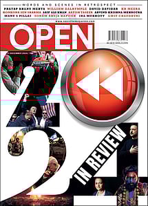 open magazine cover