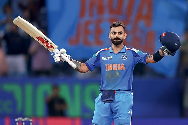 Kohli plays the pitch as India’s middle order delivers