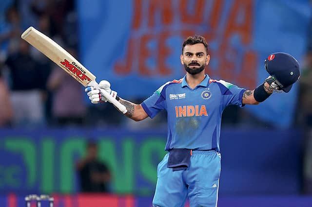 Kohli plays the pitch as India’s middle order delivers
