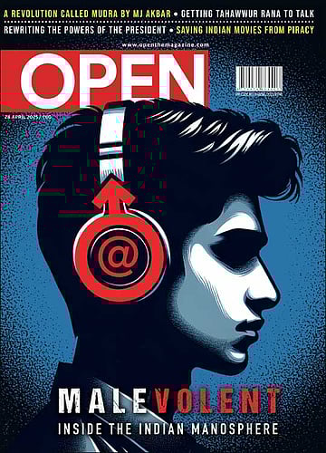 open magazine cover
